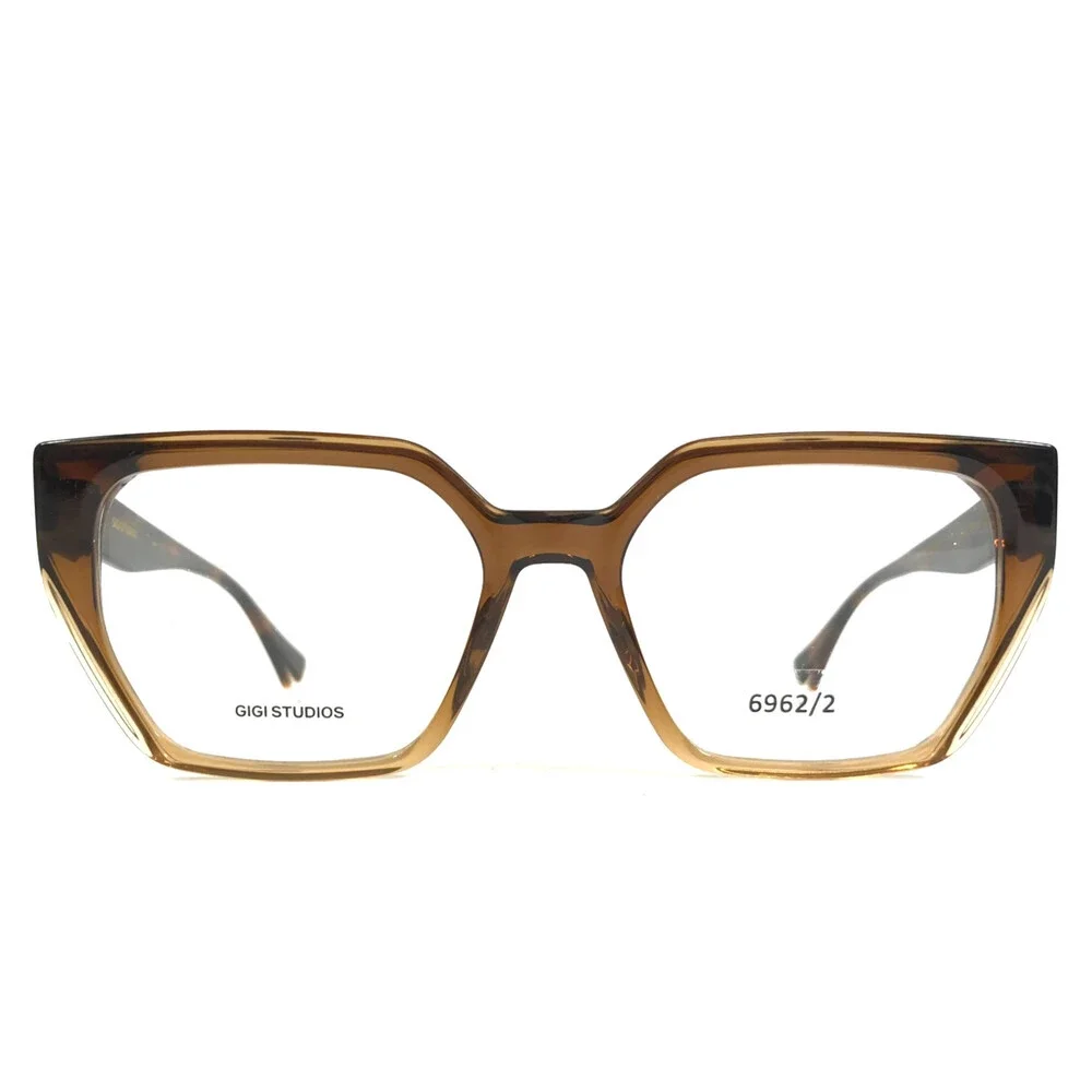 Gigi Studios Eyeglasses Frames MIRI 6962/2 Crystal Brown Butterfly 54-18-140